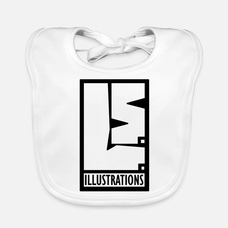 L.S.ILLUSTRATIONS LOGO Organic Baby Bibs