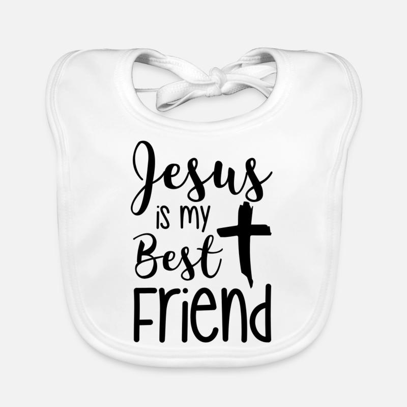 Jésus est mon meilleur ami Bavoir bio Bébé