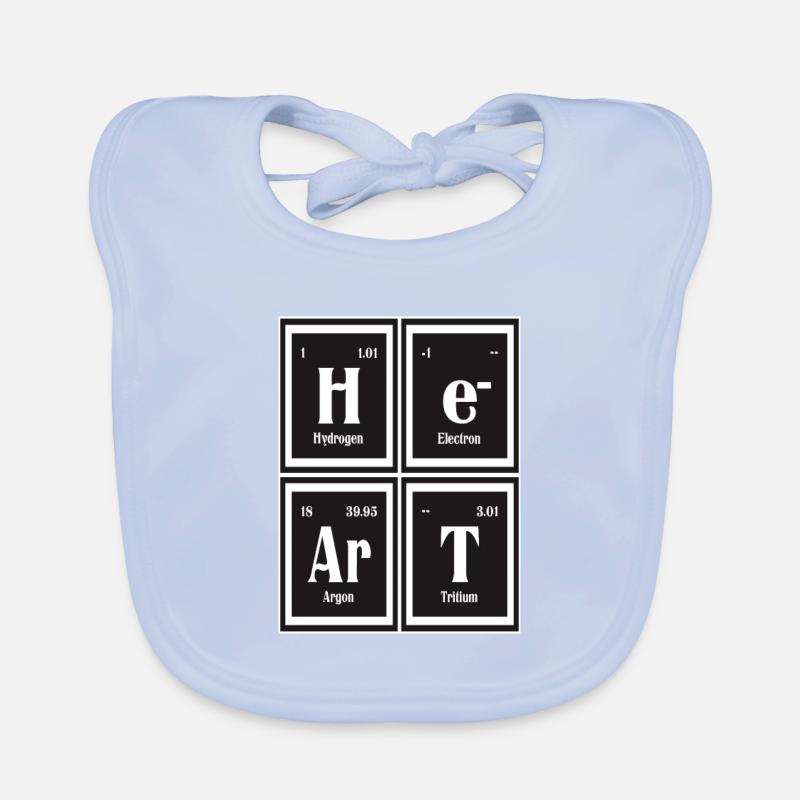 Heart | Periodic Table of Elements Organic Baby Bibs
