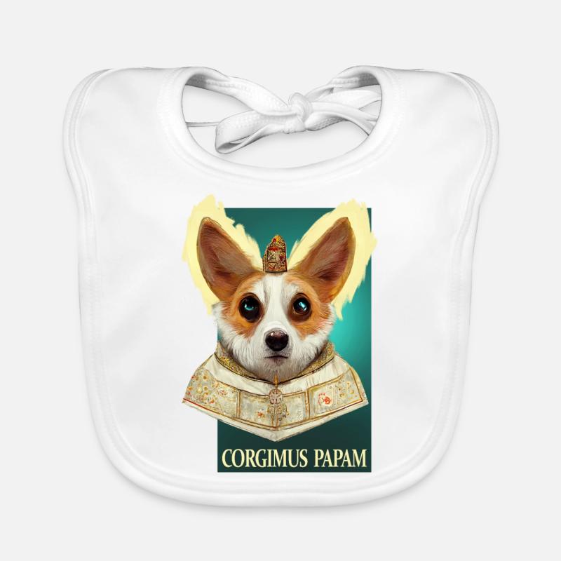 Corgi Pope Organic Baby Bibs