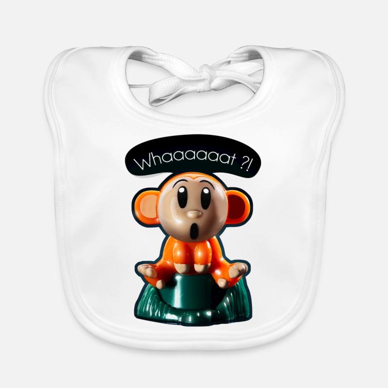 Waaaaaas Äffchen Baby Bio-Lätzchen