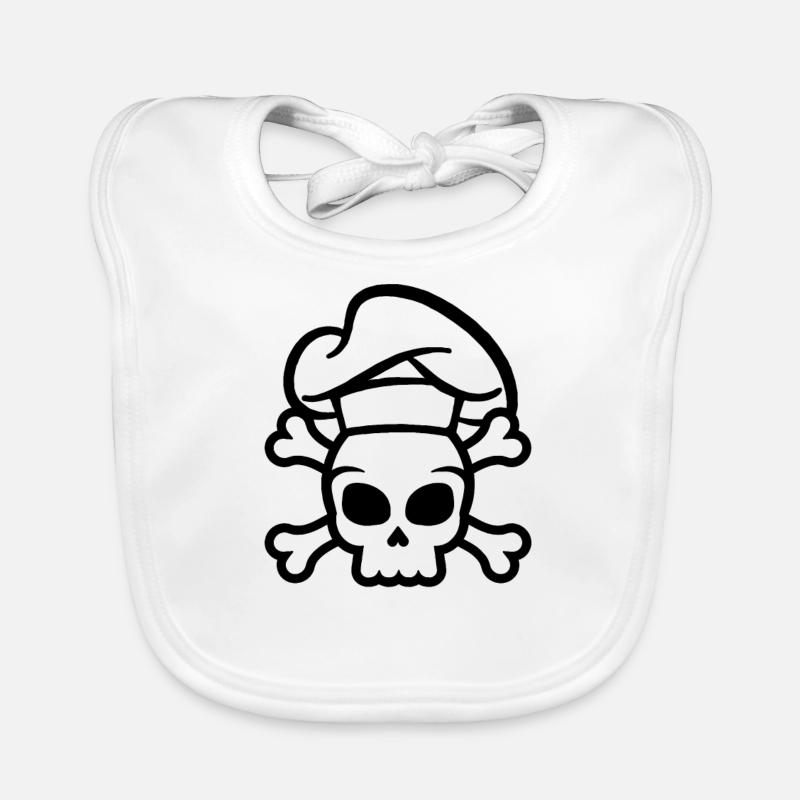 Koch Skull Chef’s Hat Cooking Bavoir bio Bébé