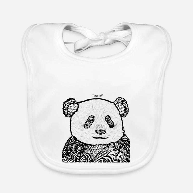 PANDA MANDALAS Organic Baby Bibs