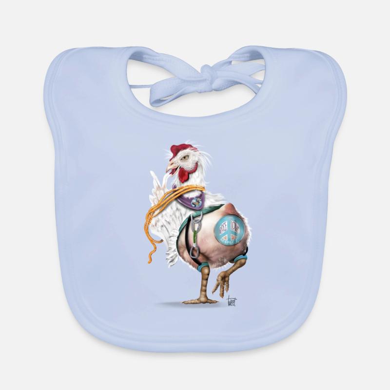 Crazy chicken Organic Baby Bibs