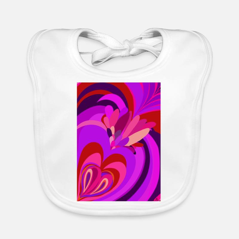 Psychedelisches Herz Baby Bio-Lätzchen