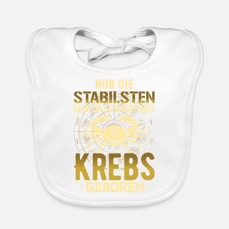 Sternzeichen Krebs Krebse Spruch Geschenk Baby Bio-Lätzchen
