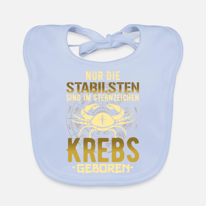 Sternzeichen Krebs Krebse Spruch Geschenk Baby Bio-Lätzchen