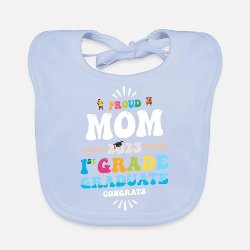 Stolze Mutter einer 1. Klasse des Abschlusses 2023 Baby Bio-Lätzchen