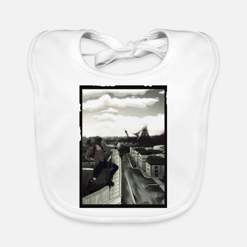 Paris post apocalyptique Bavoir bio Bébé