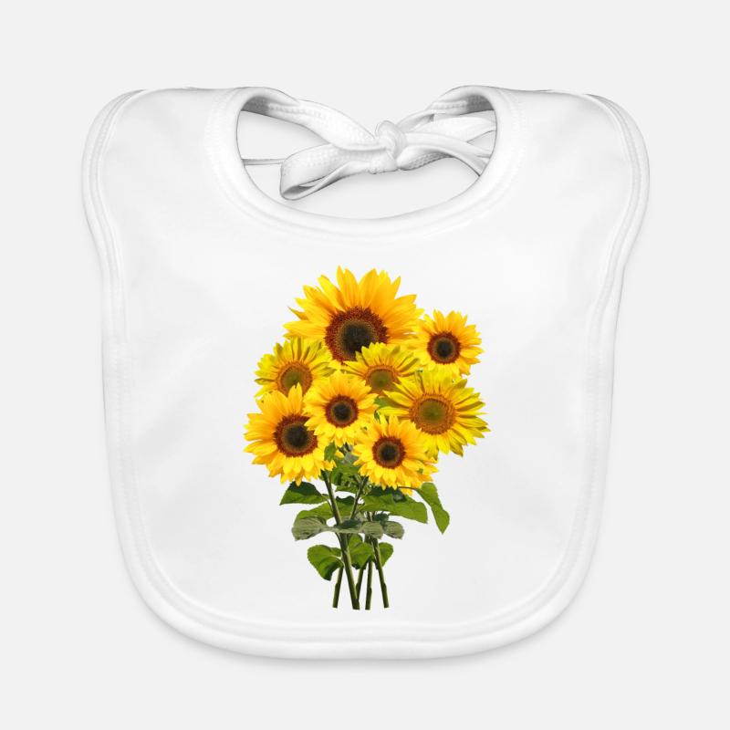 Sonnenblumenstrauß Baby Bio-Lätzchen