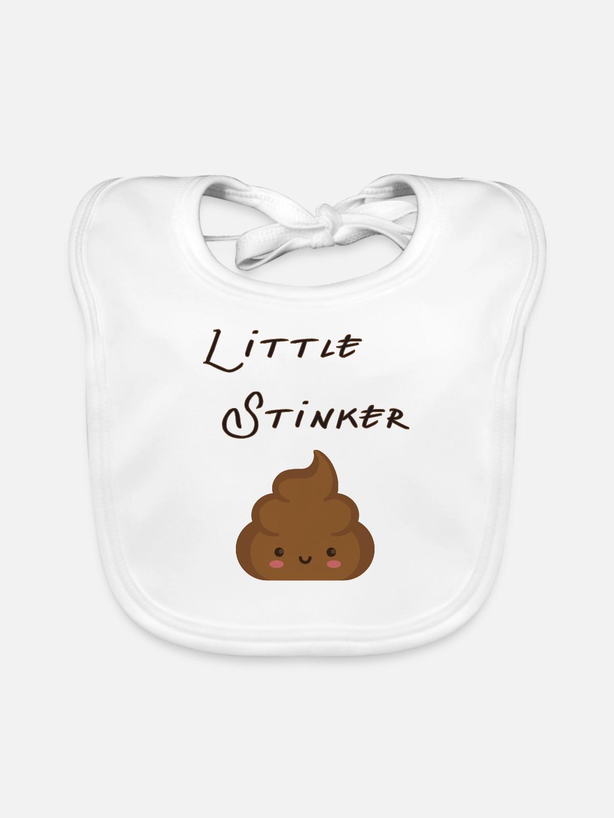 Stinker - Baby Bio-Lätzchen - Weiß - Vorne