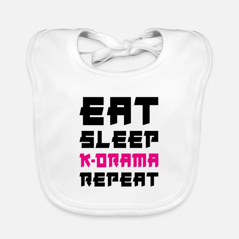 Manger dormir K-Drama Répéter Bavoir bio Bébé
