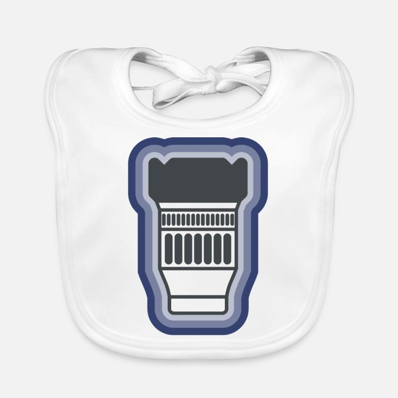 Camera Lens Organic Baby Bibs