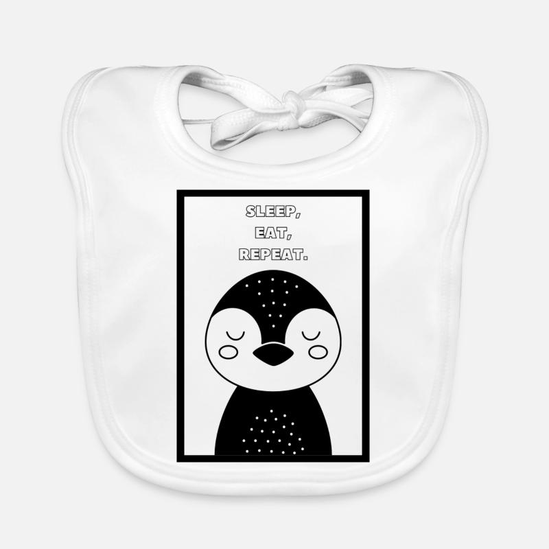 Manger, dormir, répéter. Bavoir bio Bébé