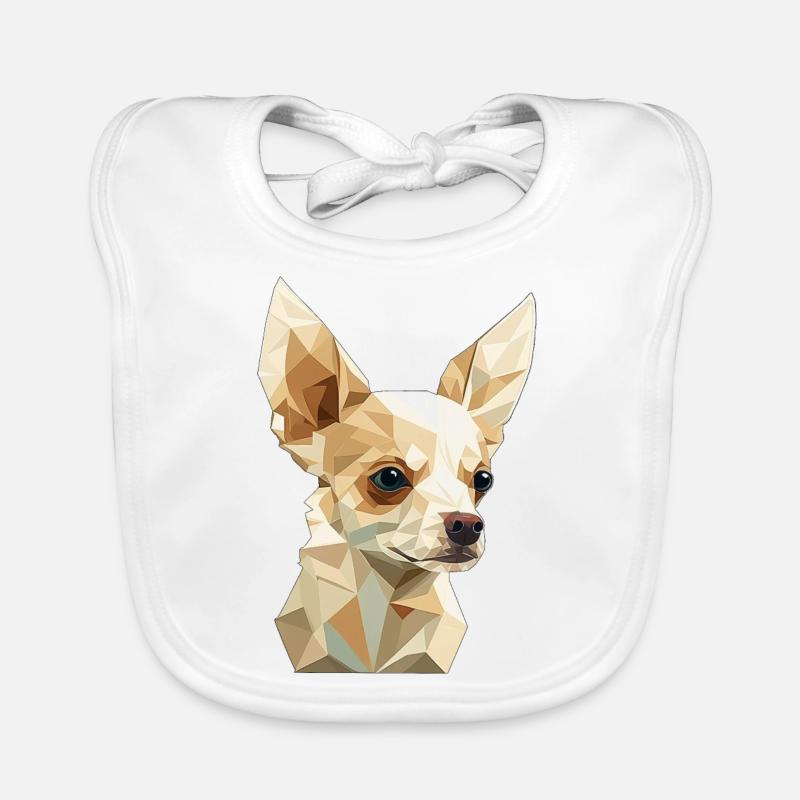 Chihuahua - Bavoir bio Bébé - blanc
