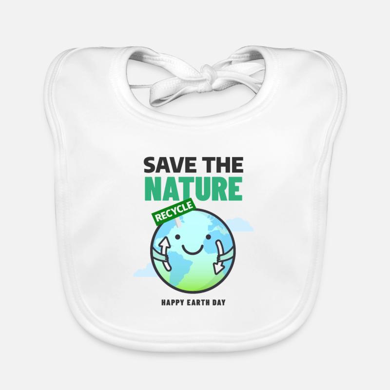 Save The Nature Earth Day Baby Bio-Lätzchen