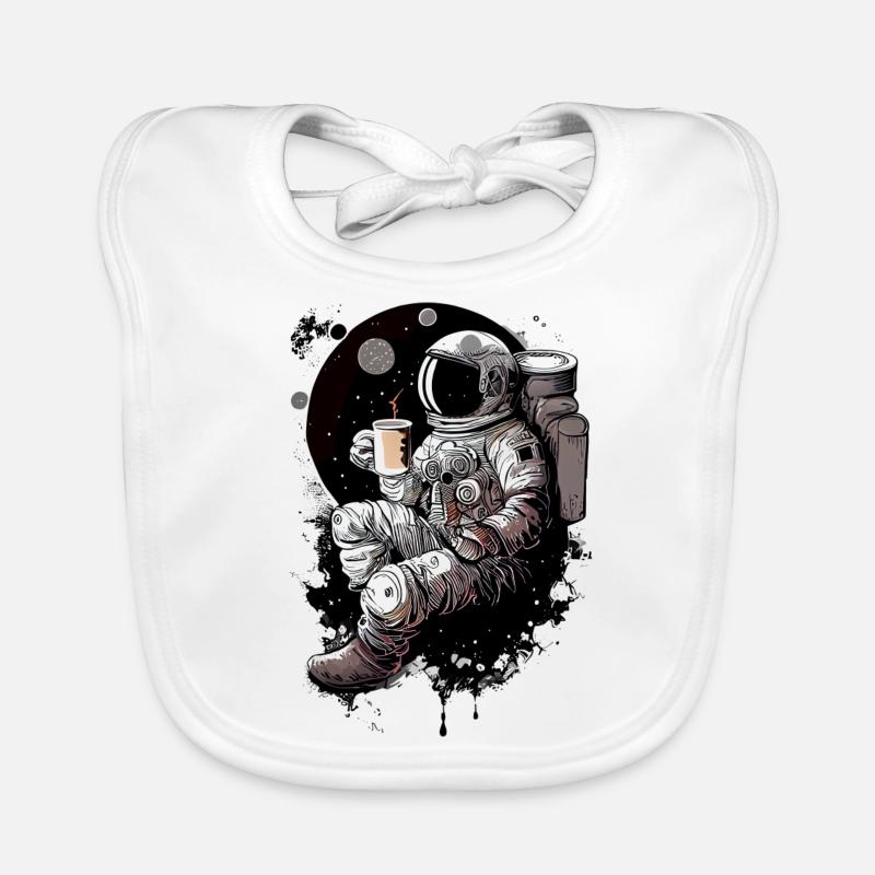 Astronaute sur la lune Bavoir bio Bébé