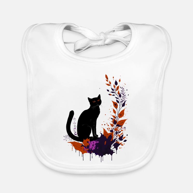 Chat noir Bavoir bio Bébé