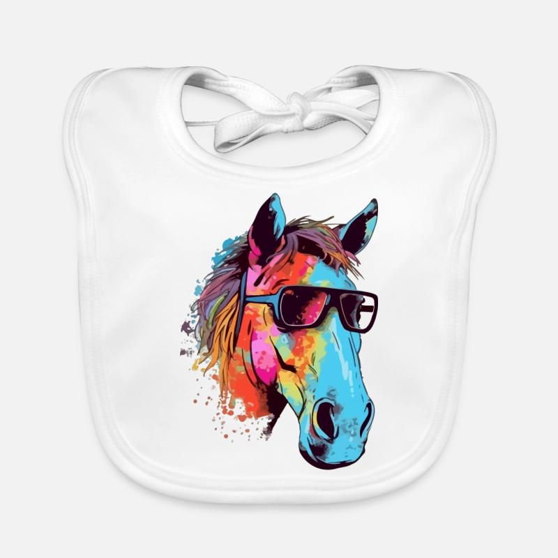 René le cheval Bavoir bio Bébé