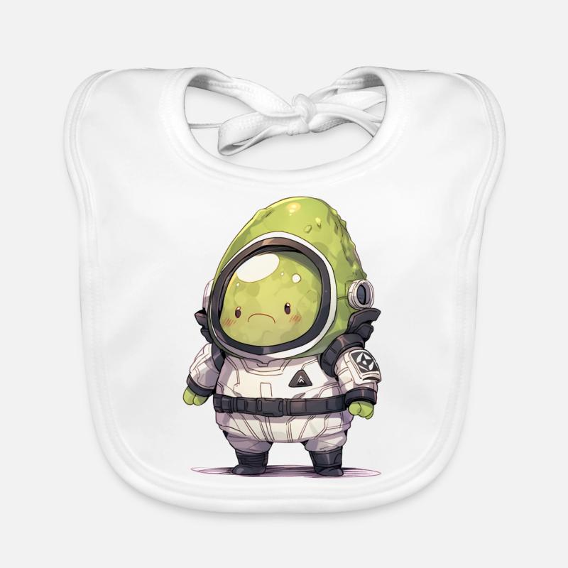 Astronautes Avocat Bavoir bio Bébé
