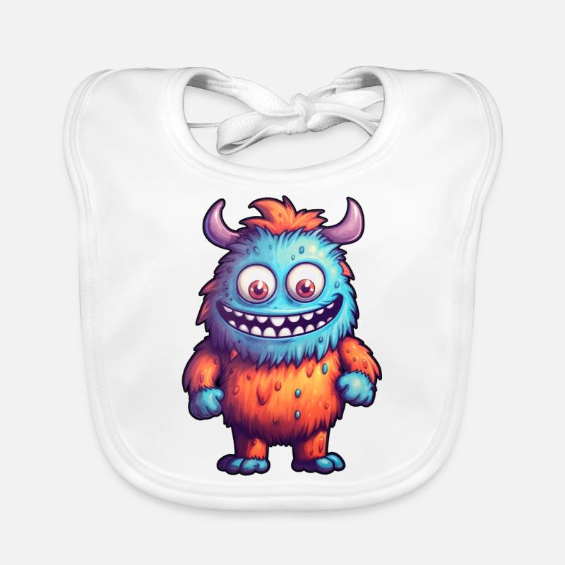 Petit monstre « Munchkin » dans le style comique Bavoir bio Bébé