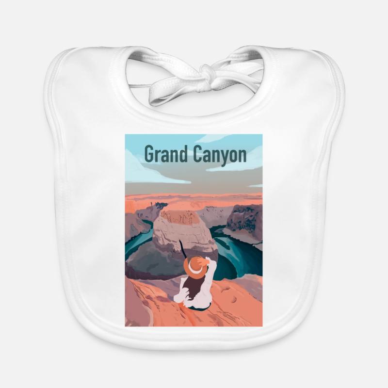 Großer Canyon - Baby Bio-Lätzchen - Weiß