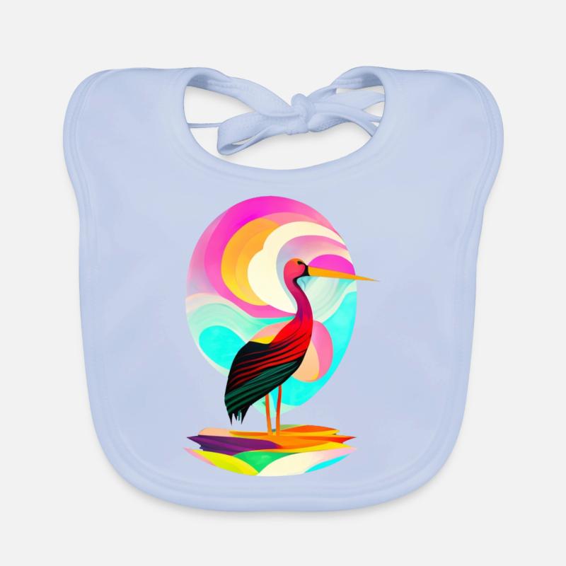Cigogne Bavoir bio Bébé