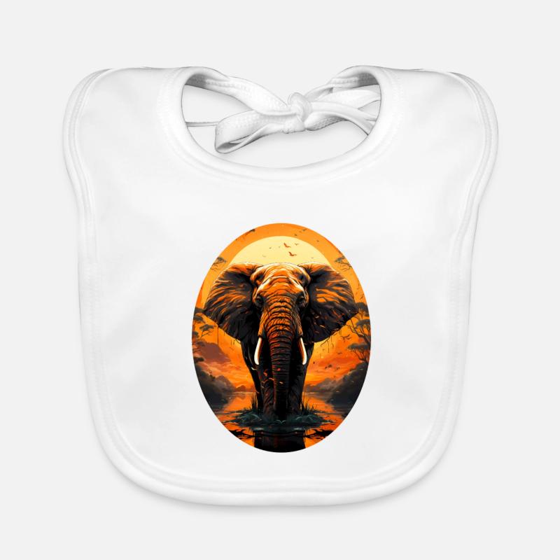 Éléphant Bavoir bio Bébé