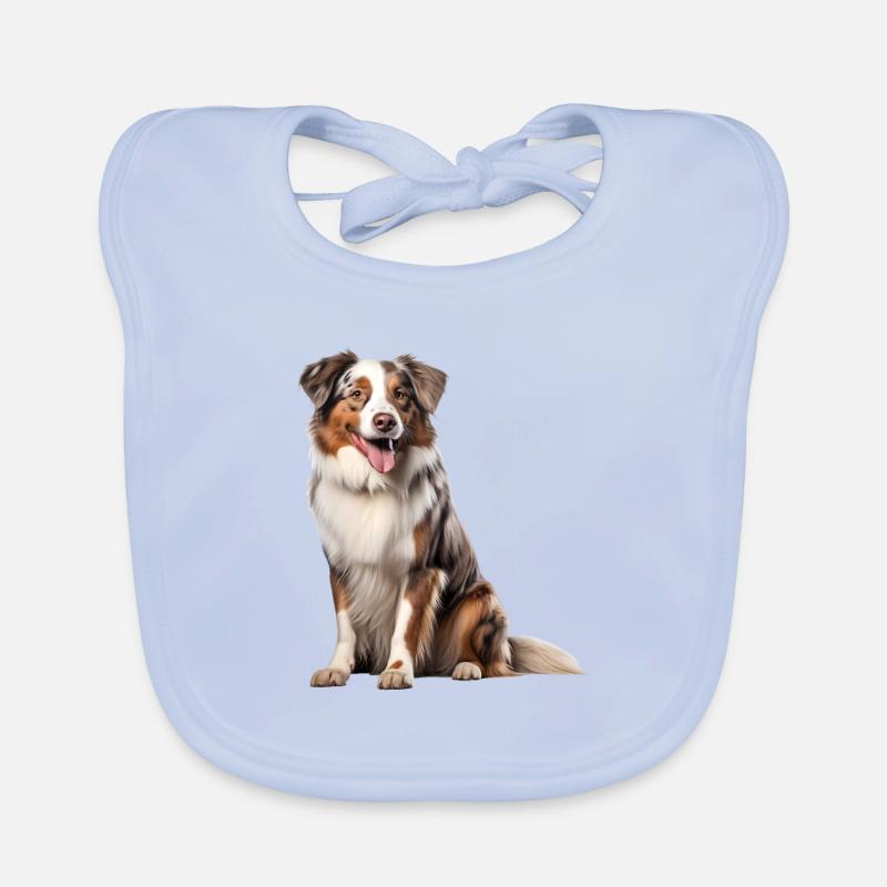 Australian Sheperd Organic Baby Bibs