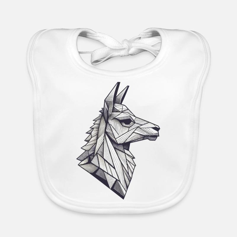 Llama Alpaka Geometrisch Baby Bio-Lätzchen