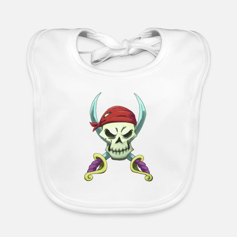Pirat Skull Baby Bio-Lätzchen