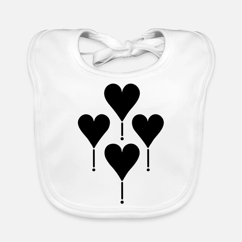 Ballons en forme de cœur Bavoir bio Bébé