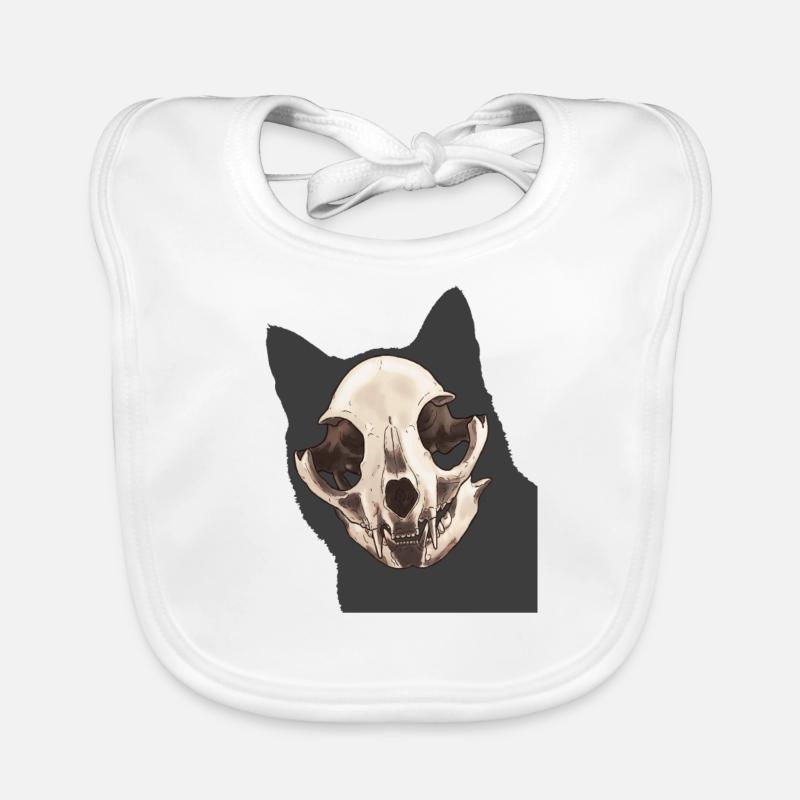 Cat Skull Organic Baby Bibs