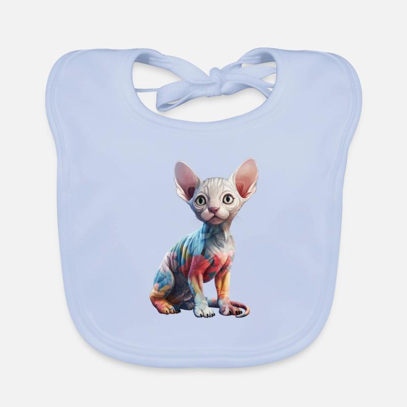Fleurs de chat Sphynx Bavoir bio Bébé