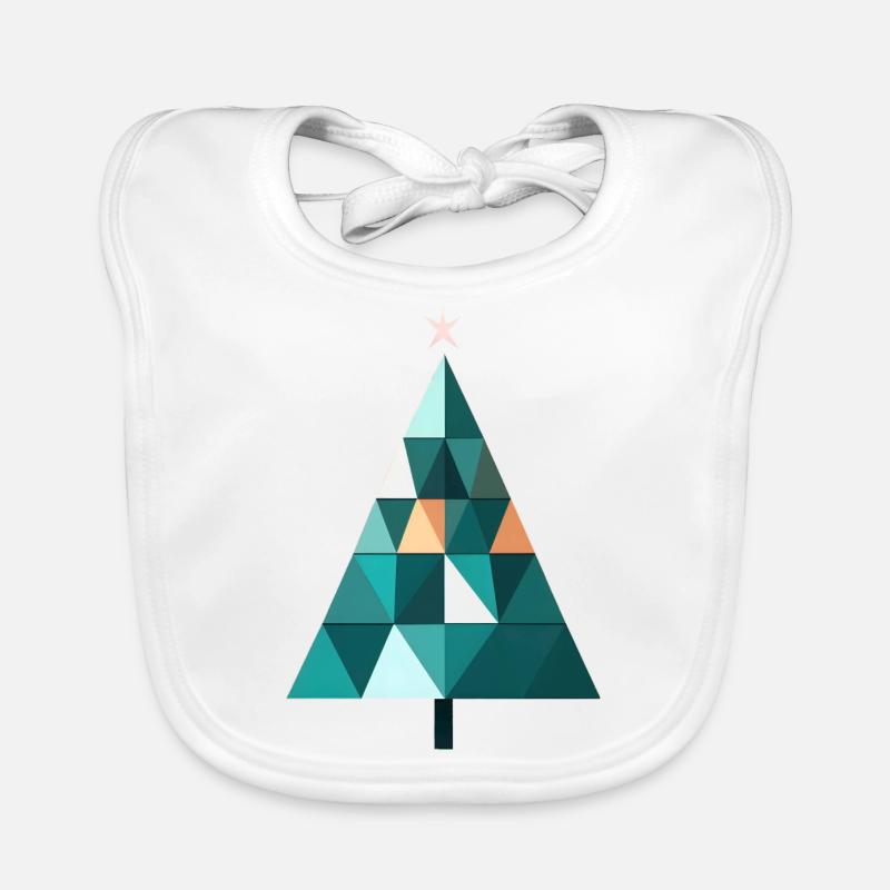Polygon Christmas Tree Christmas Tree at Christmas Organic Baby Bibs