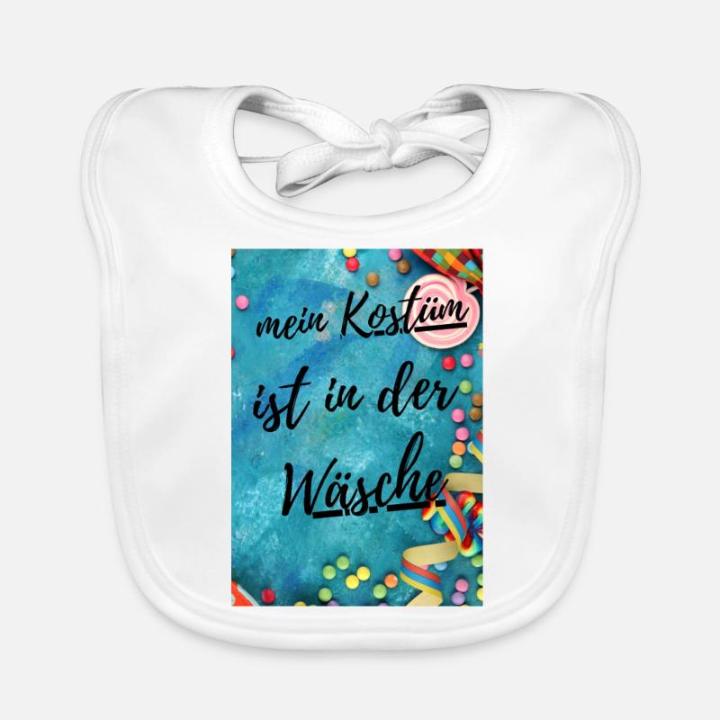 Mon costume est au lavage - Bavoir bio Bébé - blanc