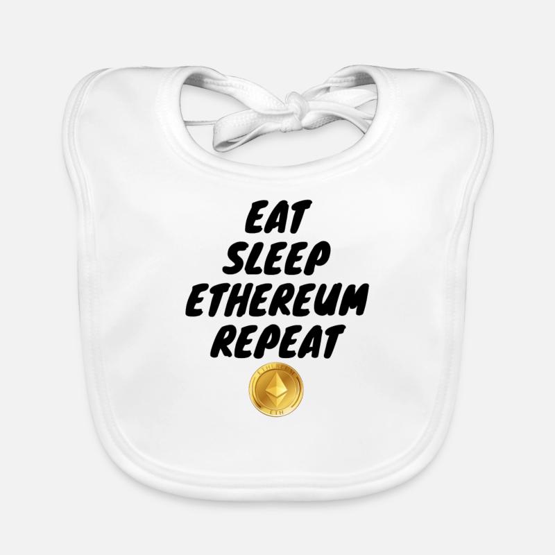 Krypto Eat sleep Repeat ETH Baby Bio-Lätzchen