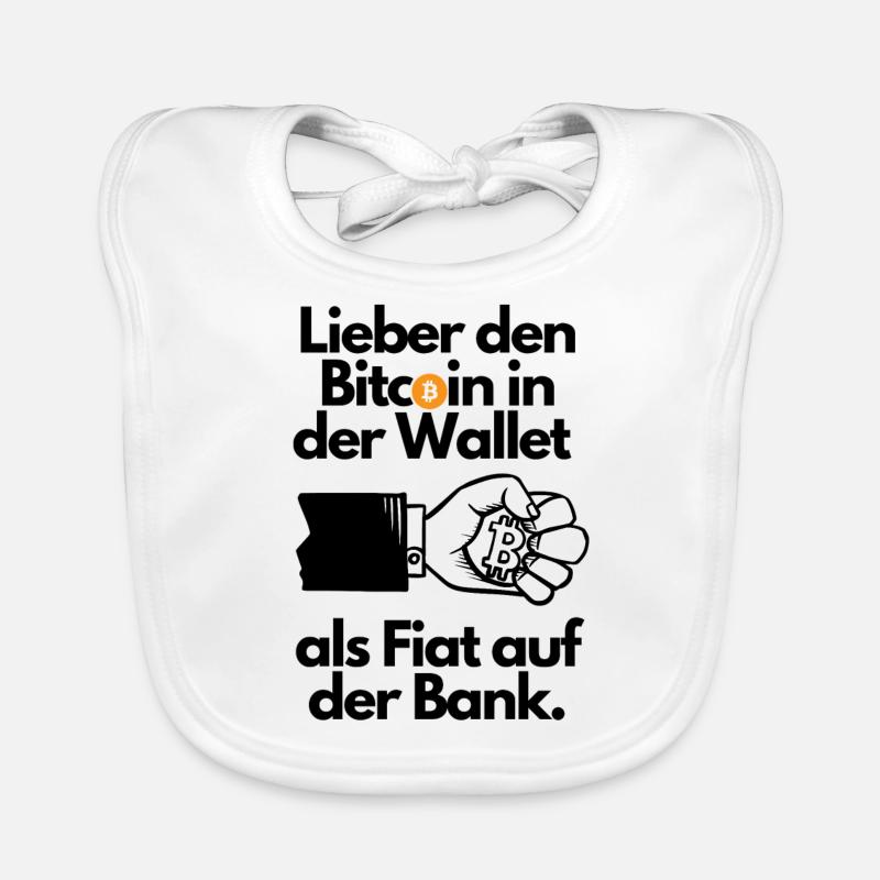 Krypto Lieber den Bitcoin in der Hand BTC Baby Bio-Lätzchen