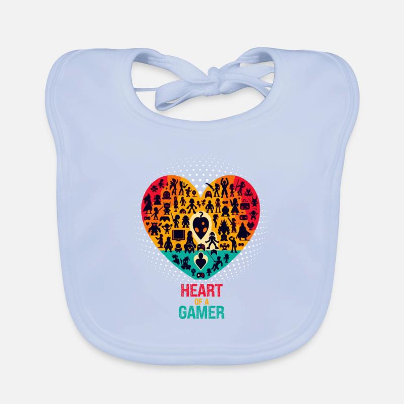 Retro Gaming Player Arcade Geschenk Baby Bio-Lätzchen