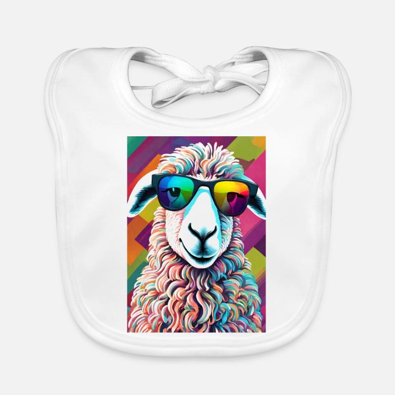 Schaf bunt Baby Bio-Lätzchen