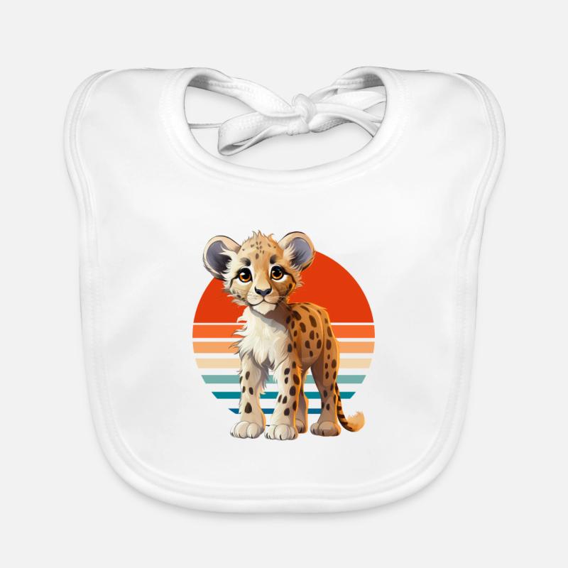 Ne me regarde pas dans ce ton guépard Bavoir bio Bébé