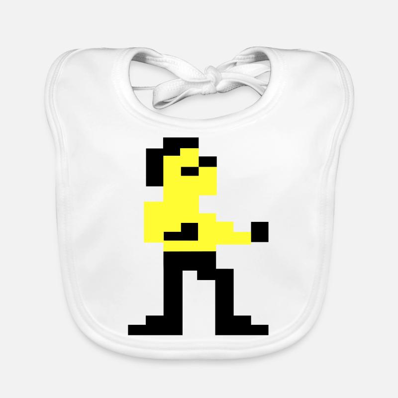 Pixelart martial de Pixelii Bavoir bio Bébé