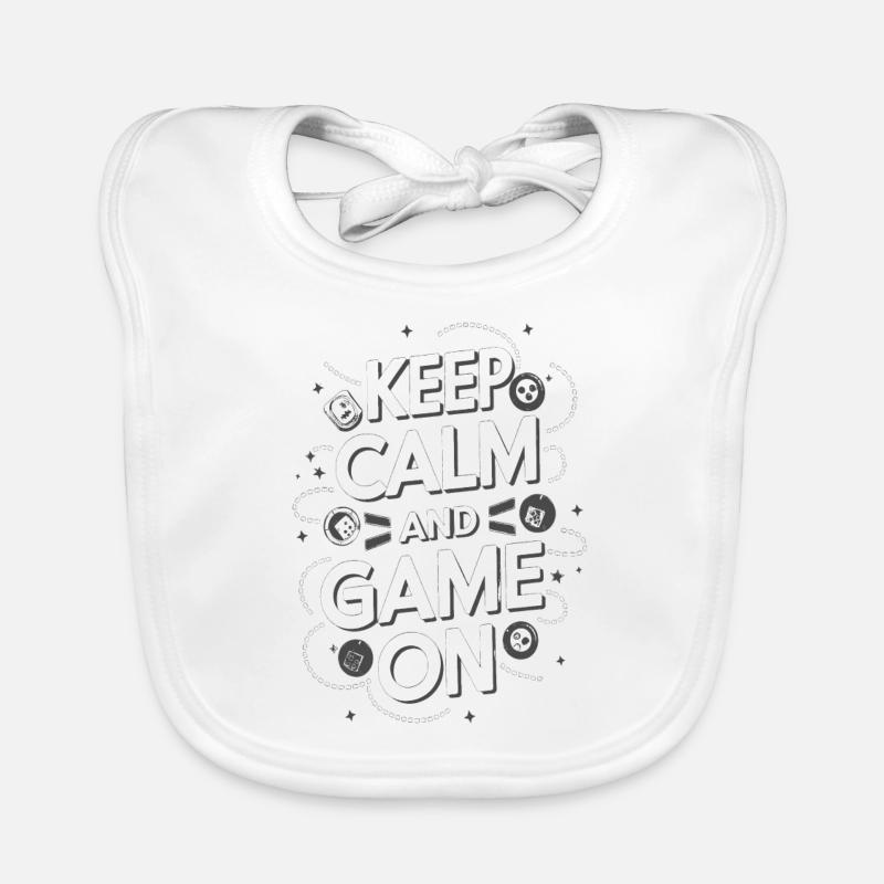 KEEP CALM AND GAME ONE Baby Bio-Lätzchen