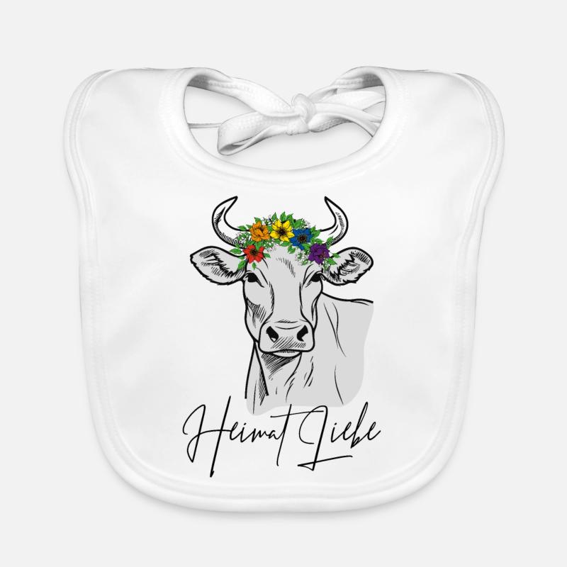 Amour de la maison de vache Bavoir bio Bébé