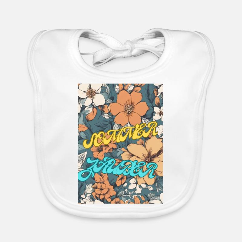 Summer Magic Floral Organic Baby Bibs