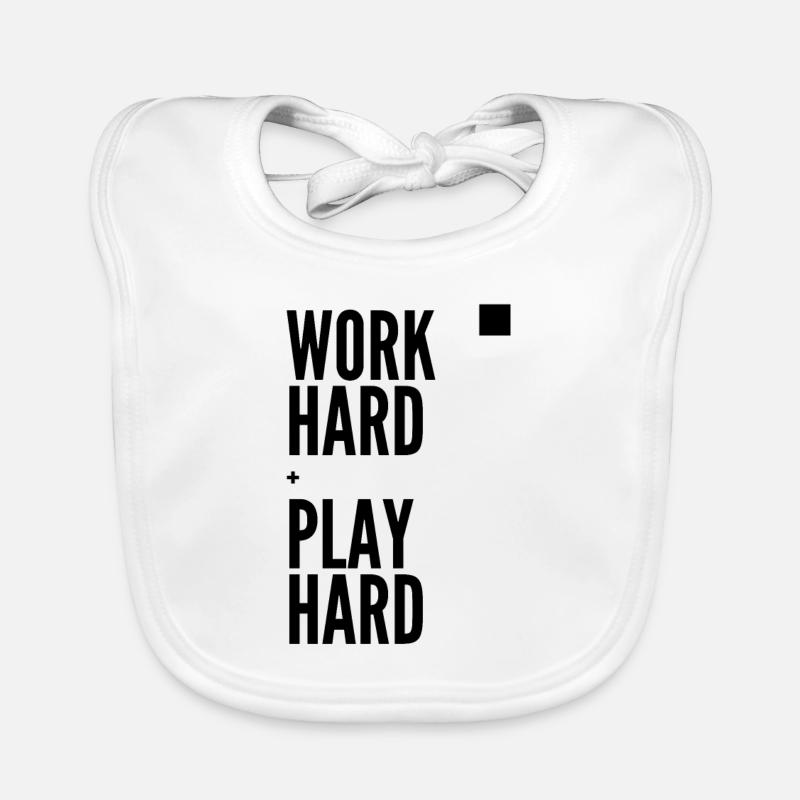Work Hard Play Hard Organic Baby Bibs