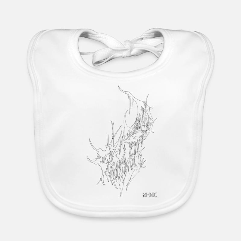 Verlaufender skull - Baby Bio-Lätzchen - Weiß