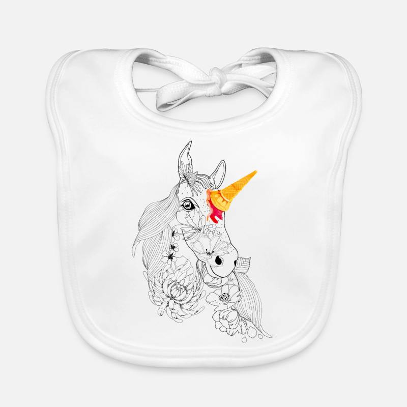 lecker Einhorn Baby Bio-Lätzchen