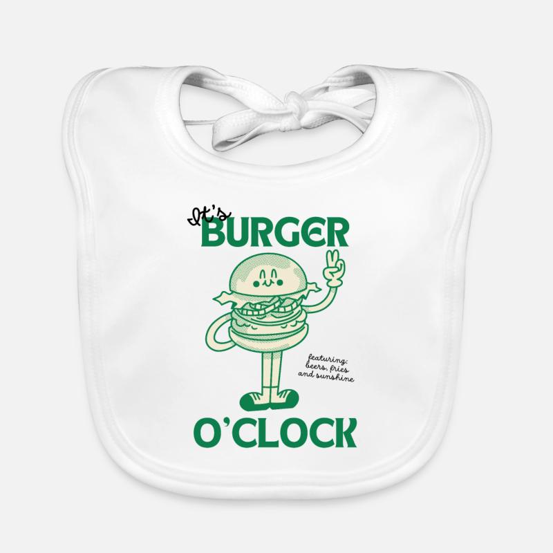 It's Burger o'clock Baby Bio-Lätzchen