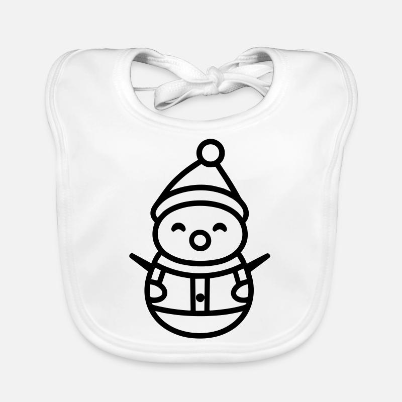 Snowman Organic Baby Bibs